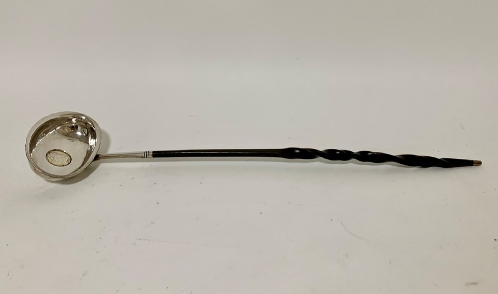 Antique Georgian Solid Silver Toddy Ladle with Shilling Coin View III