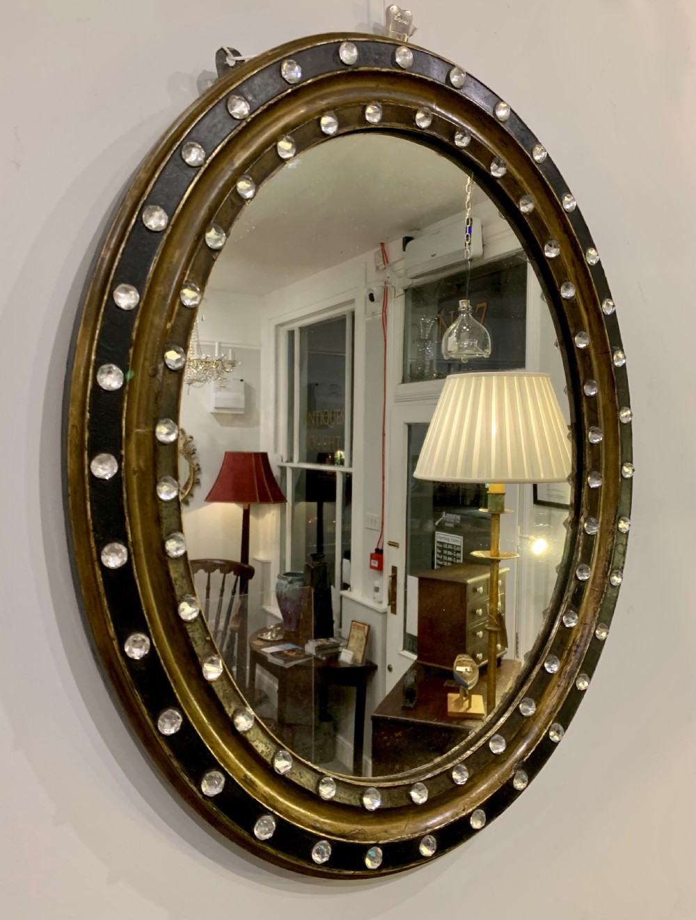 Rare Antique Regency Irish Wall Mirror View III