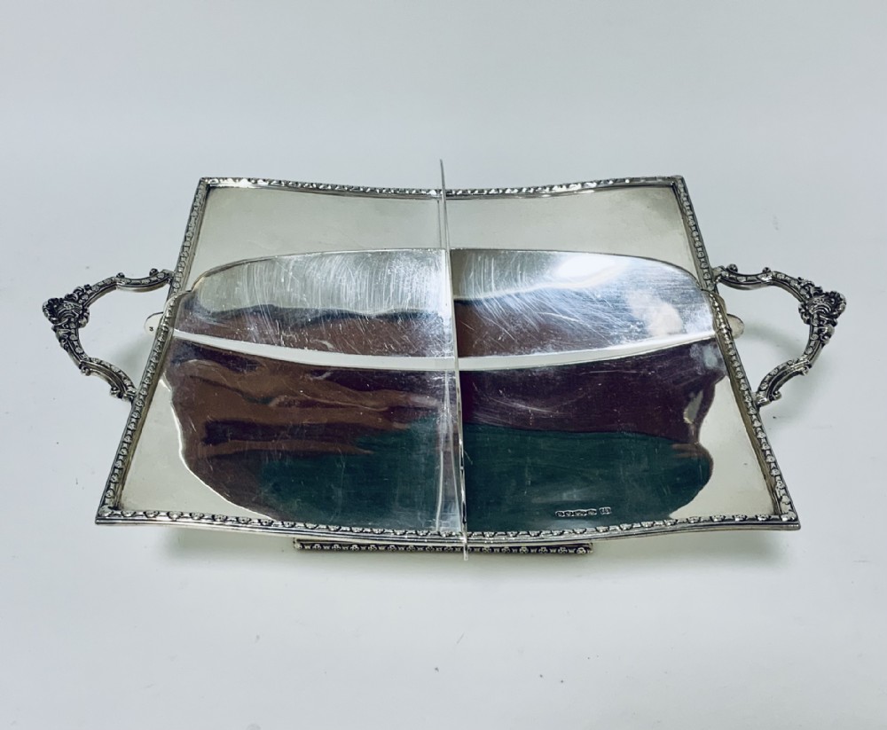 Antique Solid Silver Twin Handled Cake Stand