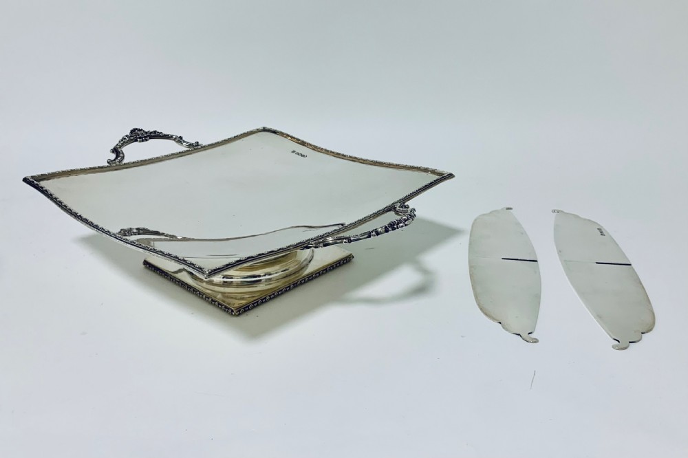 Antique Solid Silver Twin Handled Cake Stand View IV