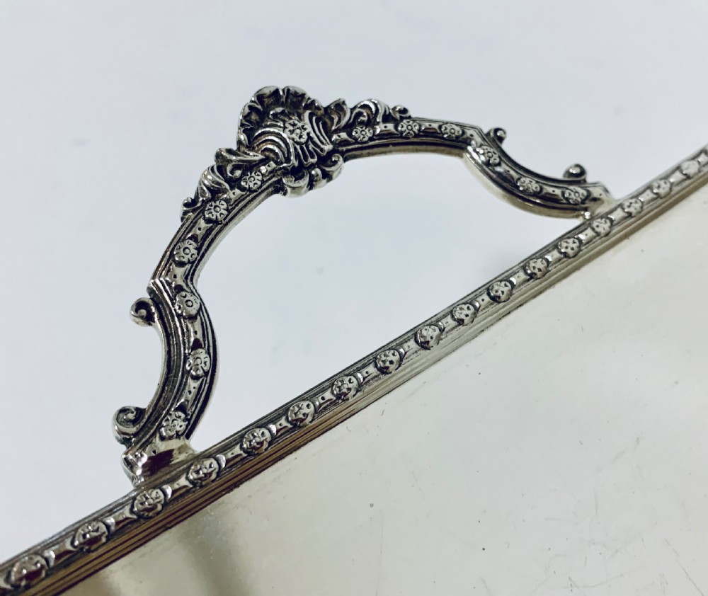 Antique Solid Silver Twin Handled Cake Stand View IX