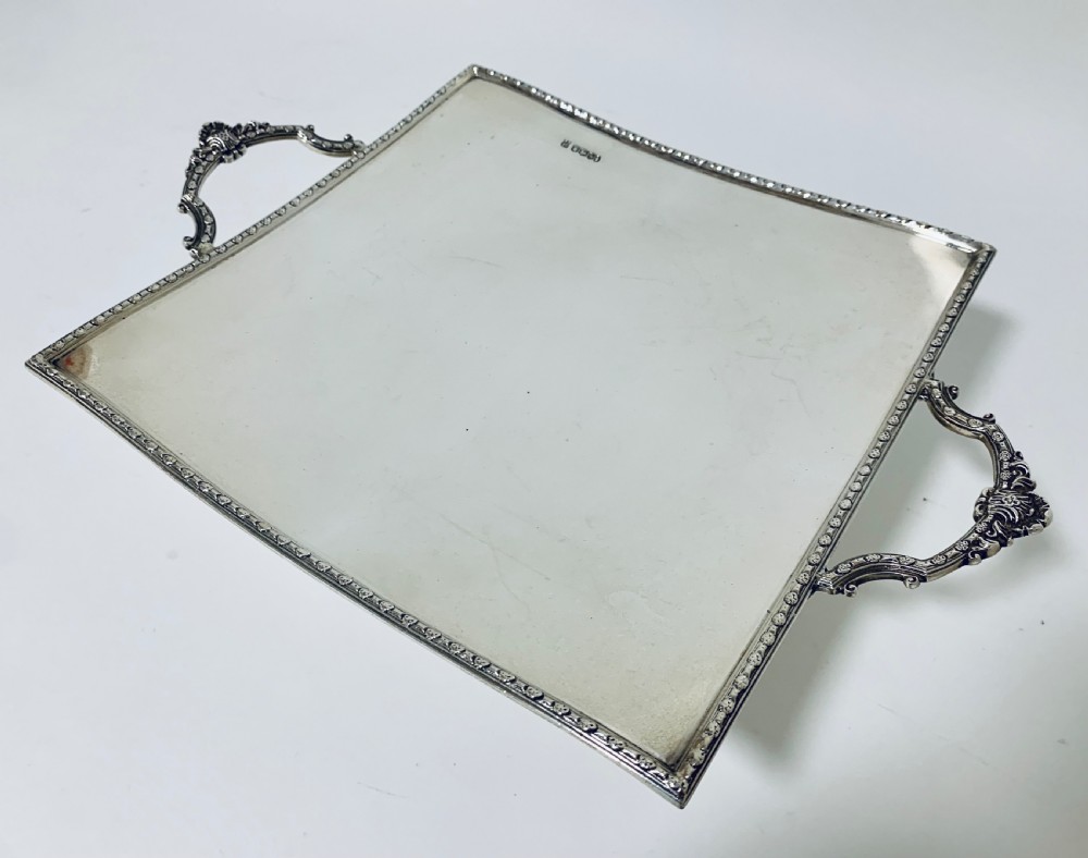 Antique Solid Silver Twin Handled Cake Stand View X