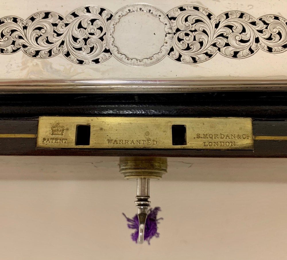 Victorian Rosewood Sterling Silver Vanity Box View IV
