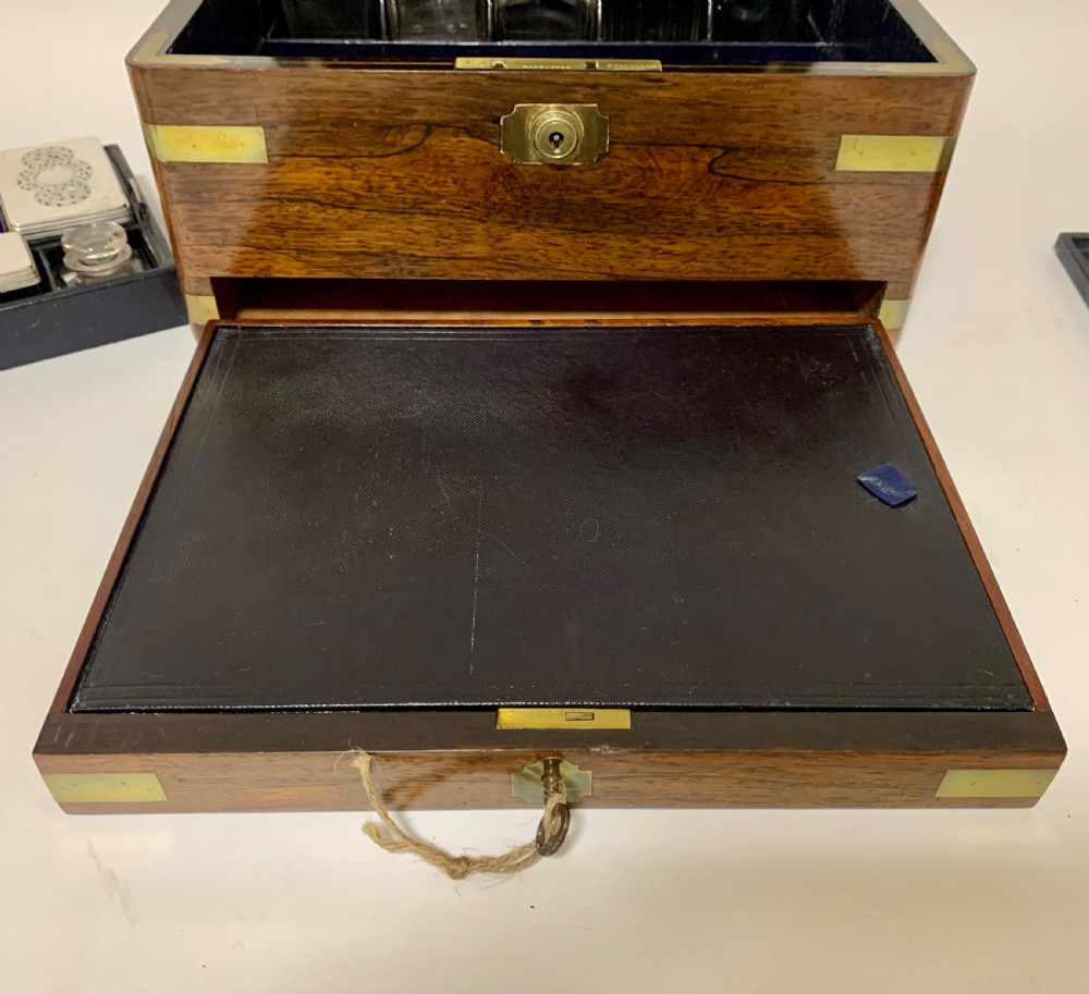 Victorian Rosewood Sterling Silver Vanity Box View X