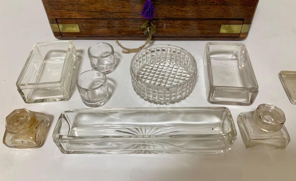 Victorian Rosewood Sterling Silver Vanity Box View XIV