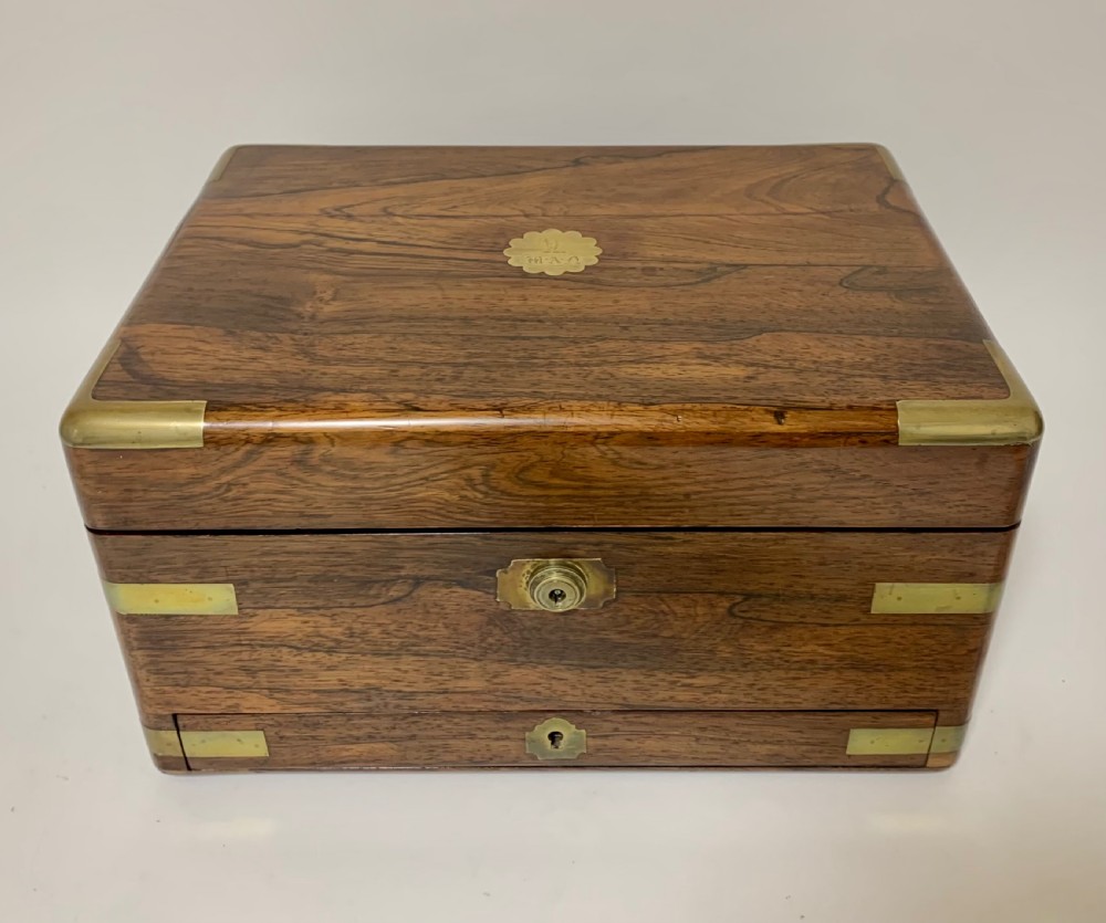 Victorian Rosewood Sterling Silver Vanity Box View XXII