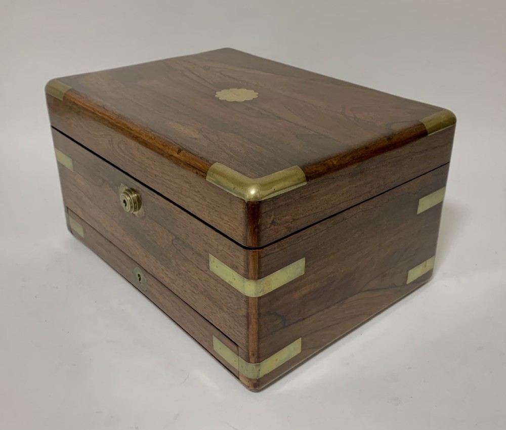 Victorian Rosewood Sterling Silver Vanity Box View XXIII