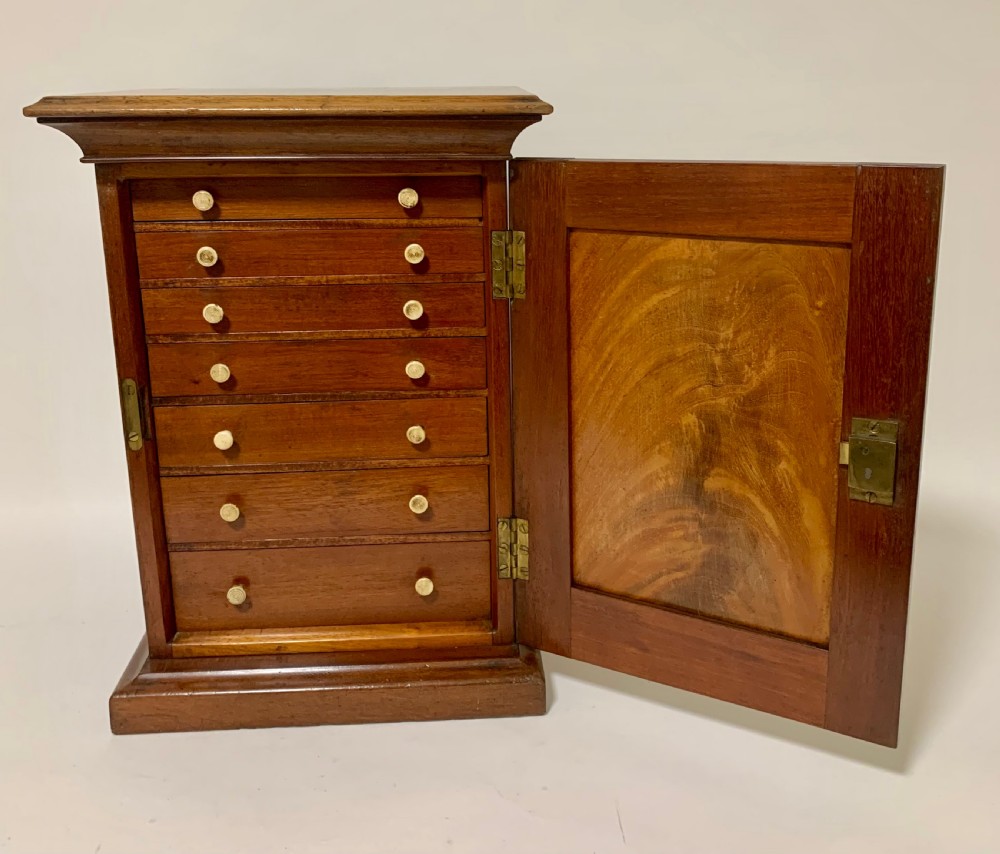 Victorian Mahogany Tabletop Collectors Cabinet
