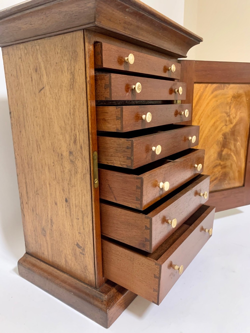Victorian Mahogany Tabletop Collectors Cabinet View XIII