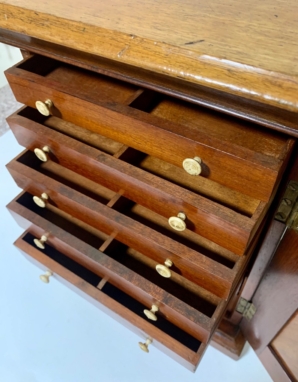 Victorian Mahogany Tabletop Collectors Cabinet View XIV