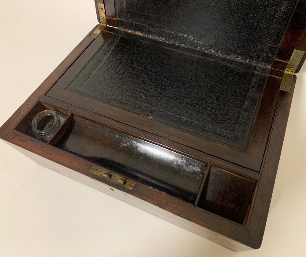 Victorian Rosewood Brass Bound Writing Slope View III
