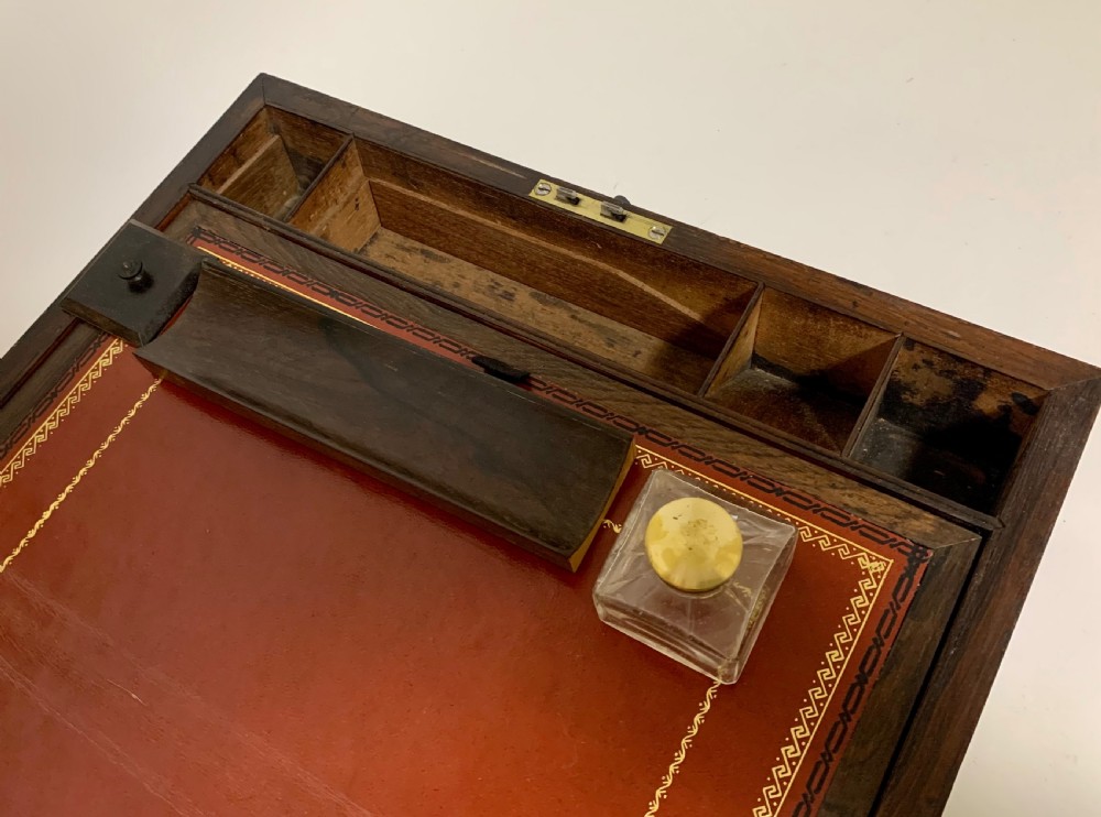 Victorian Rosewood Mother of Pearl Inlaid Writing Slope View XI