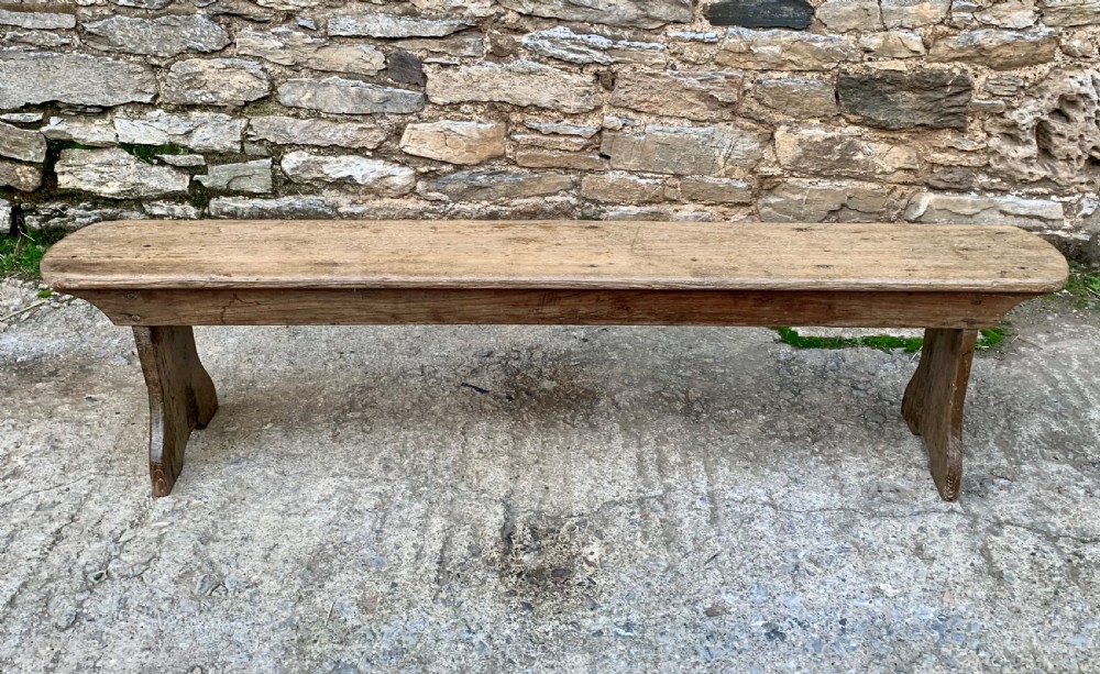 Antique Bleached Oak Bench View III