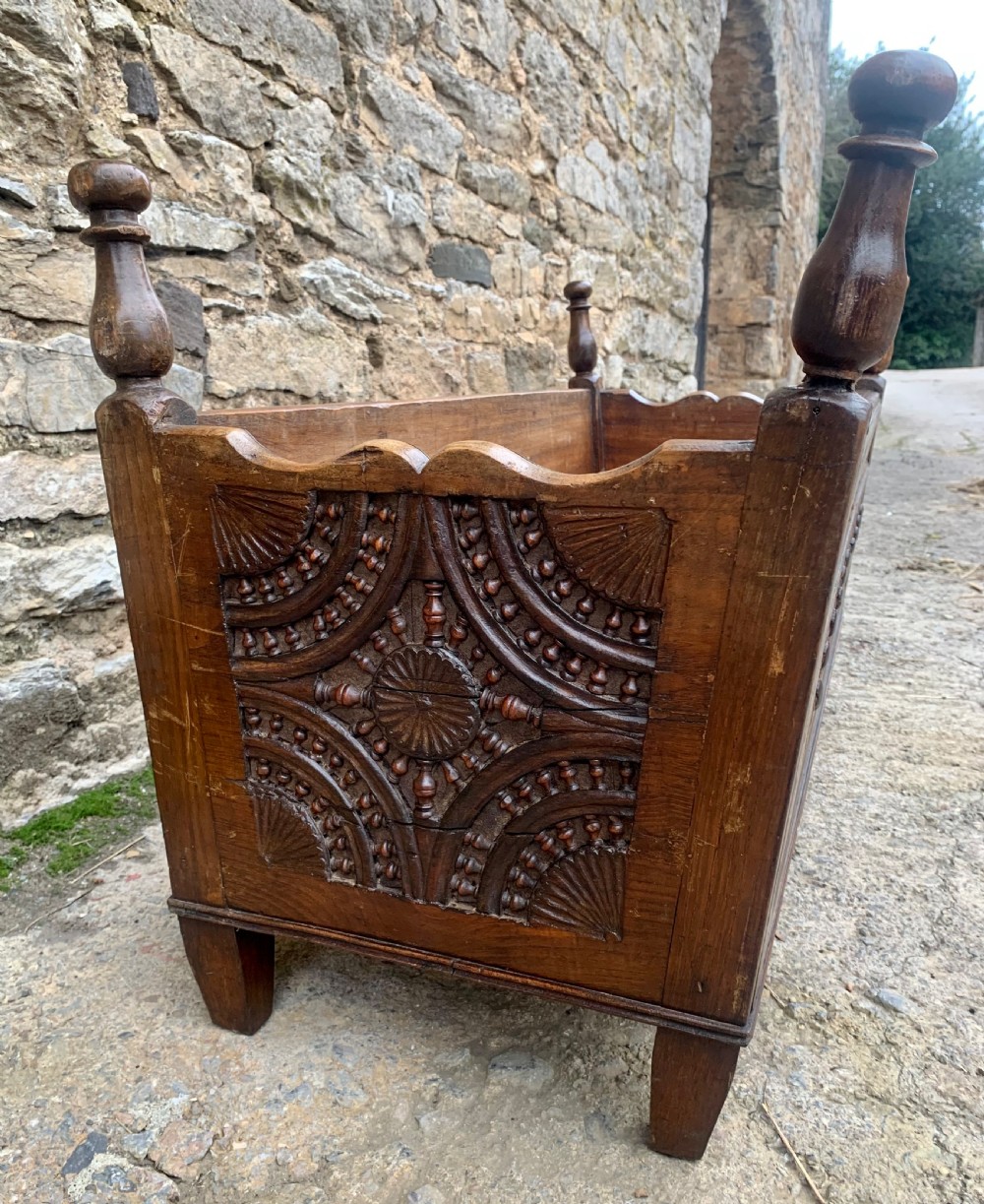 Antique Breton Cradle View VI