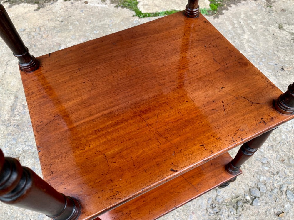 Georgian Mahogany Whatnot View XII