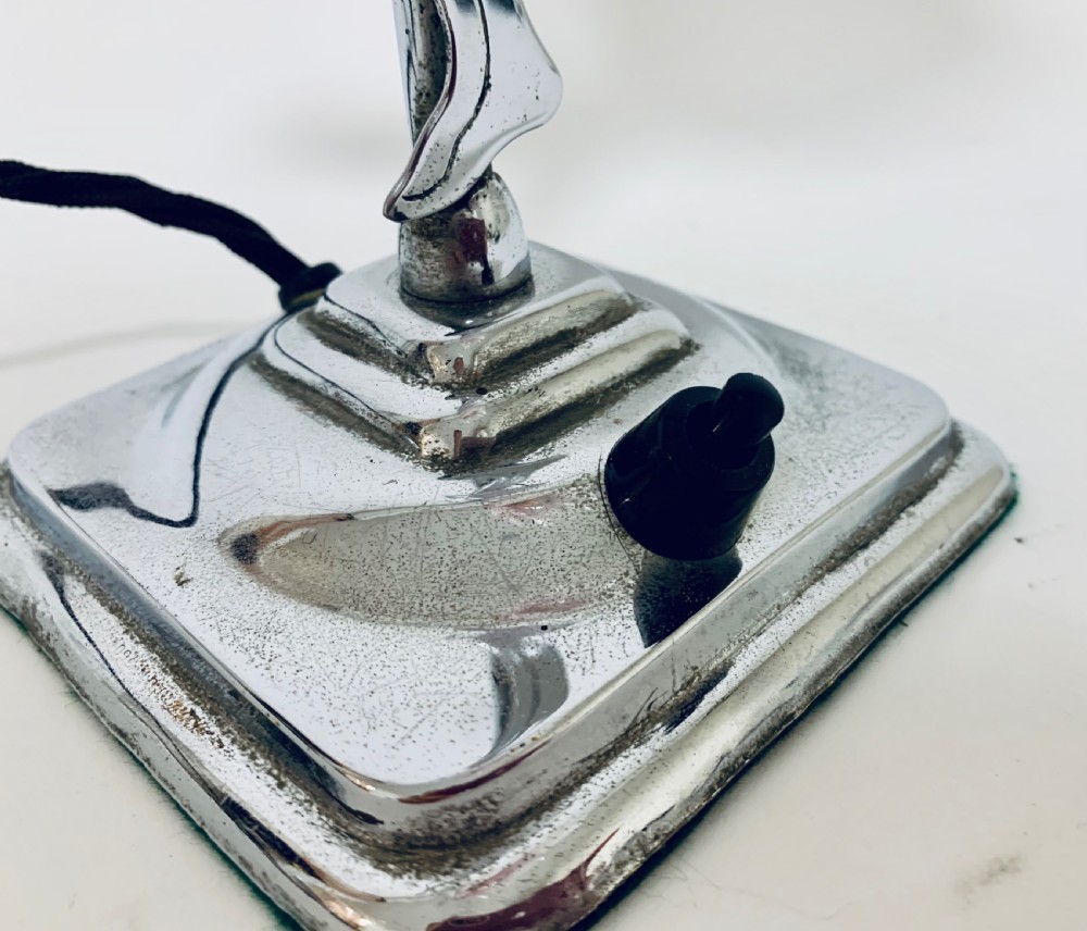 Art Deco Chrome Figural Table Lamp View X