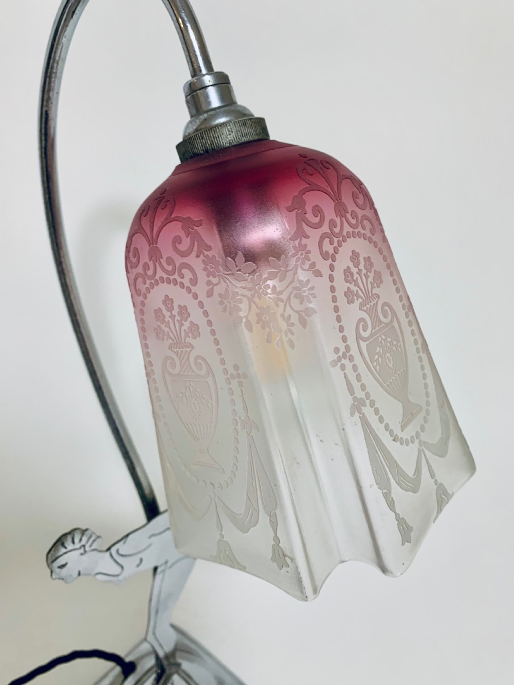 Art Deco Chrome Figural Table Lamp View XI