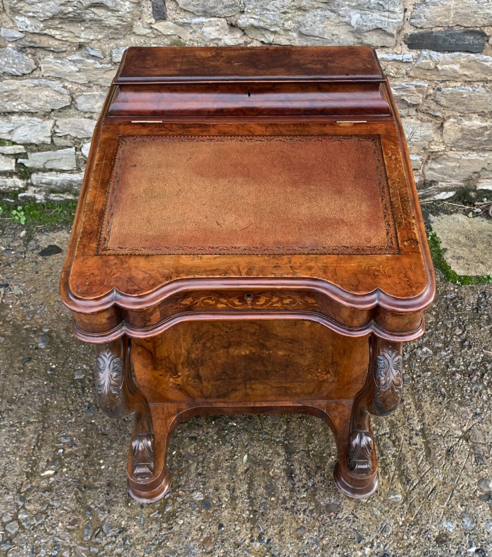 Victorian Burr Walnut Davenport View III