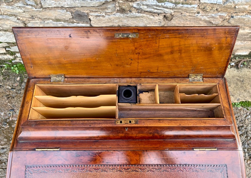 Victorian Burr Walnut Davenport View VII