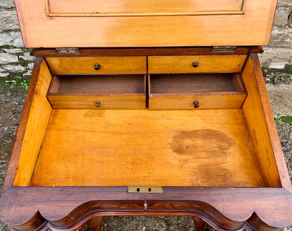 Victorian Burr Walnut Davenport View VIII