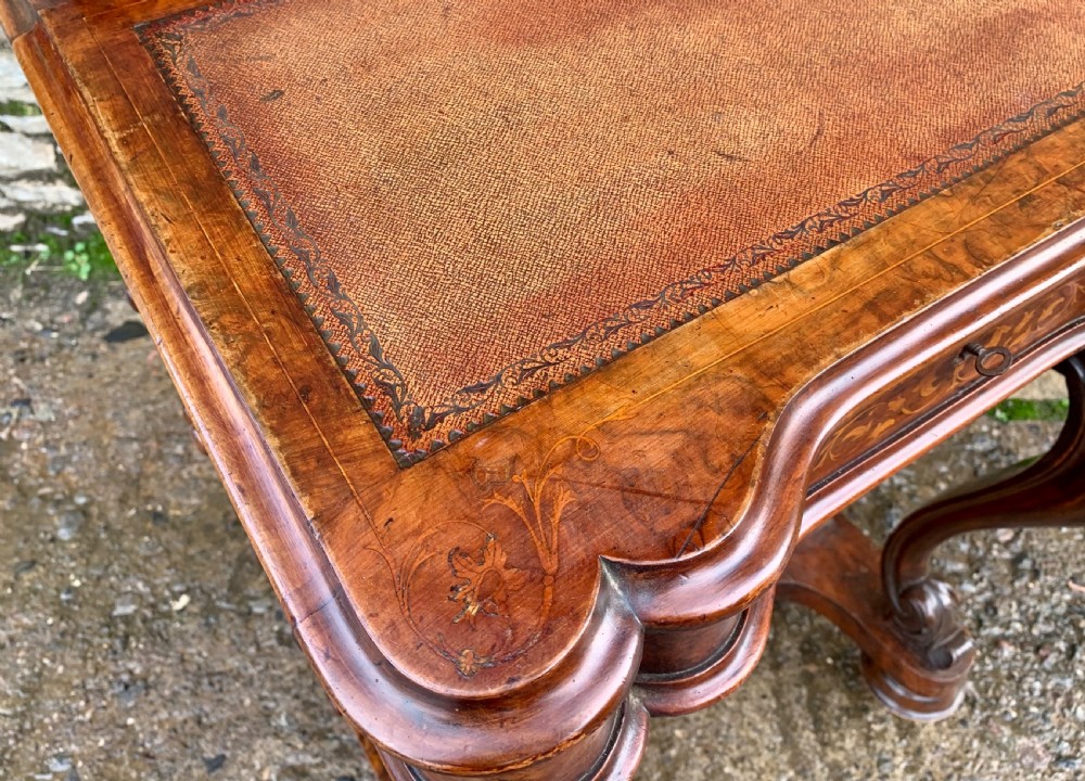 Victorian Burr Walnut Davenport View XVI