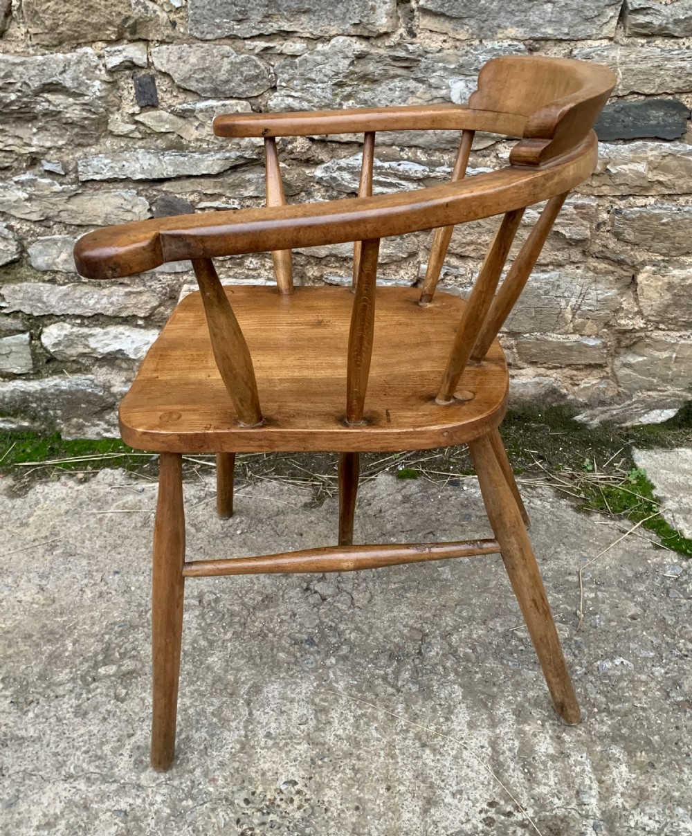Antique Smokers Bow Desk Chair View V