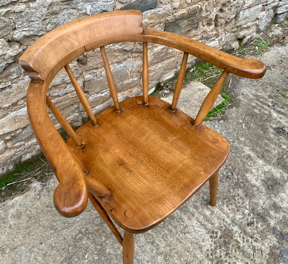 Antique Smokers Bow Desk Chair View XII