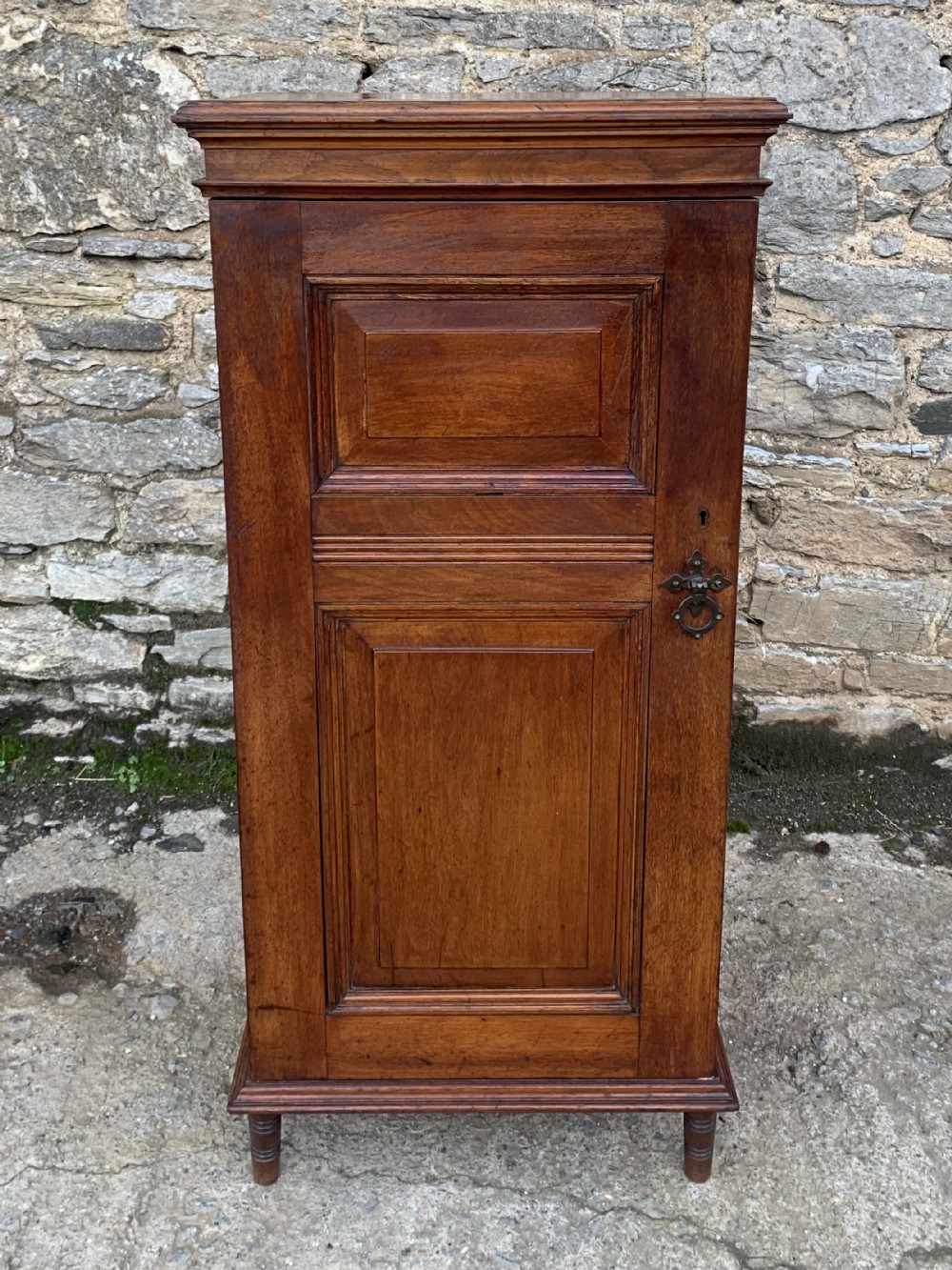 Antique Victorian Oak Single Door Cabinet