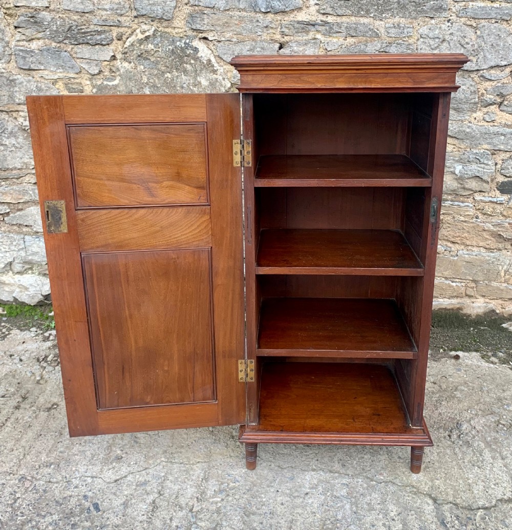 Antique Victorian Oak Single Door Cabinet View IV