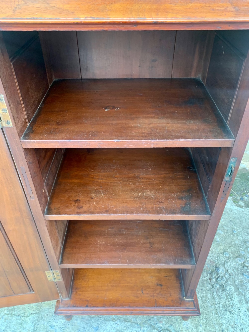 Antique Victorian Oak Single Door Cabinet View VI