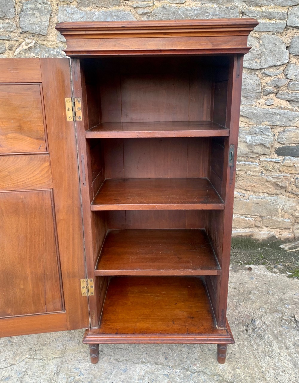 Antique Victorian Oak Single Door Cabinet View VII