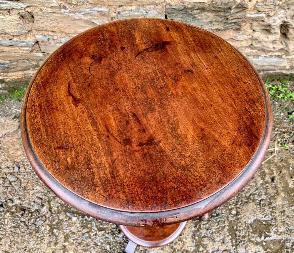 Victorian Mahogany Two Tier Lamp Table View V