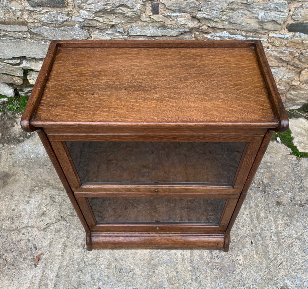 Small Antique Globe Wernicke Stacking Oak Bookcase View V
