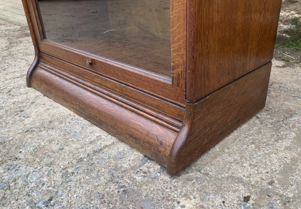 Small Antique Globe Wernicke Stacking Oak Bookcase View XIII