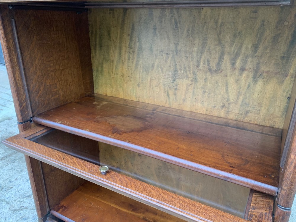 Small Antique Globe Wernicke Stacking Oak Bookcase View XVIII
