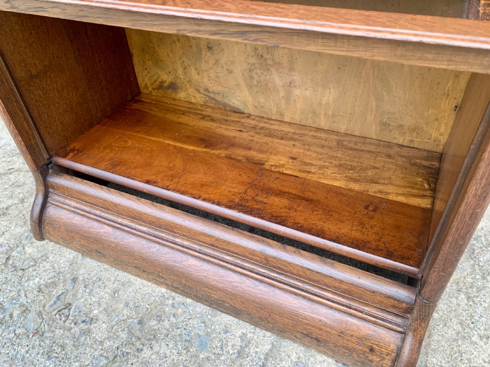 Small Antique Globe Wernicke Stacking Oak Bookcase View XIX