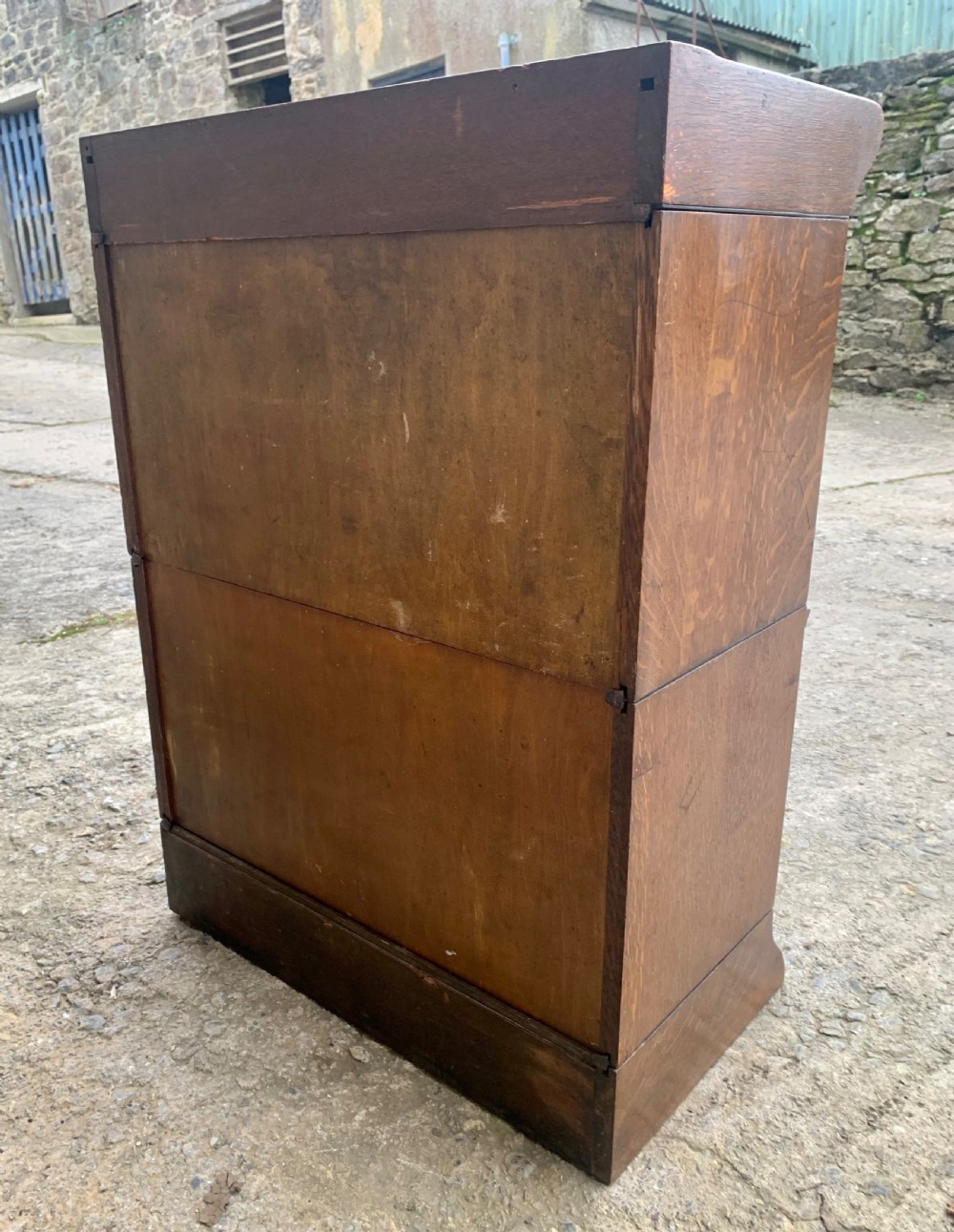Small Antique Globe Wernicke Stacking Oak Bookcase View XX