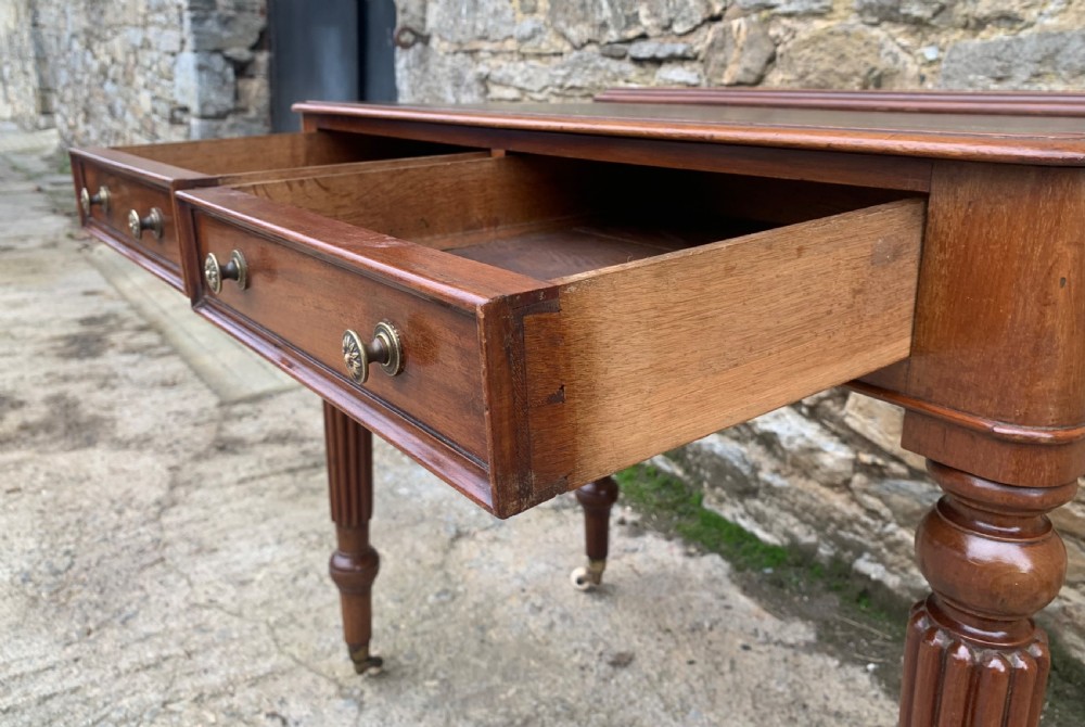 Antique Regency Mahogany Writing Table View IX