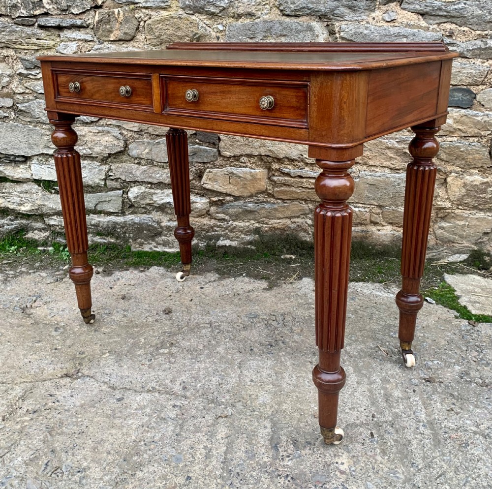 Antique Regency Mahogany Writing Table View XI