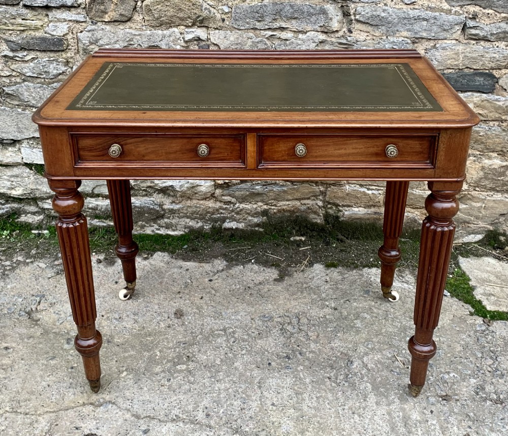 Antique Regency Mahogany Writing Table View XV