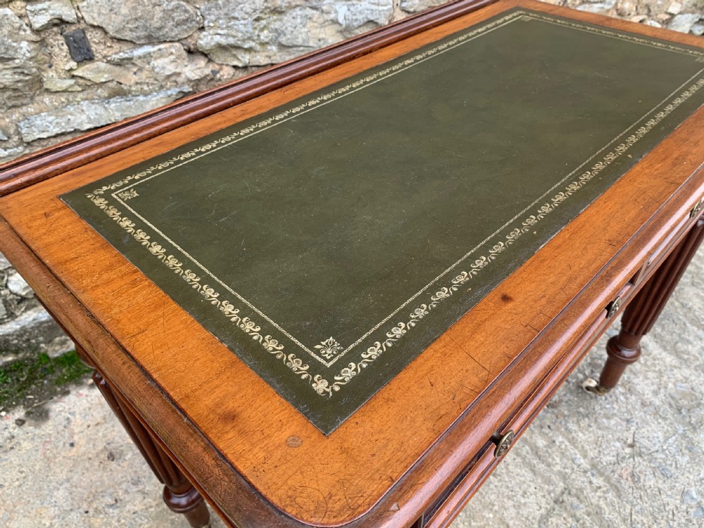 Antique Regency Mahogany Writing Table View XVII
