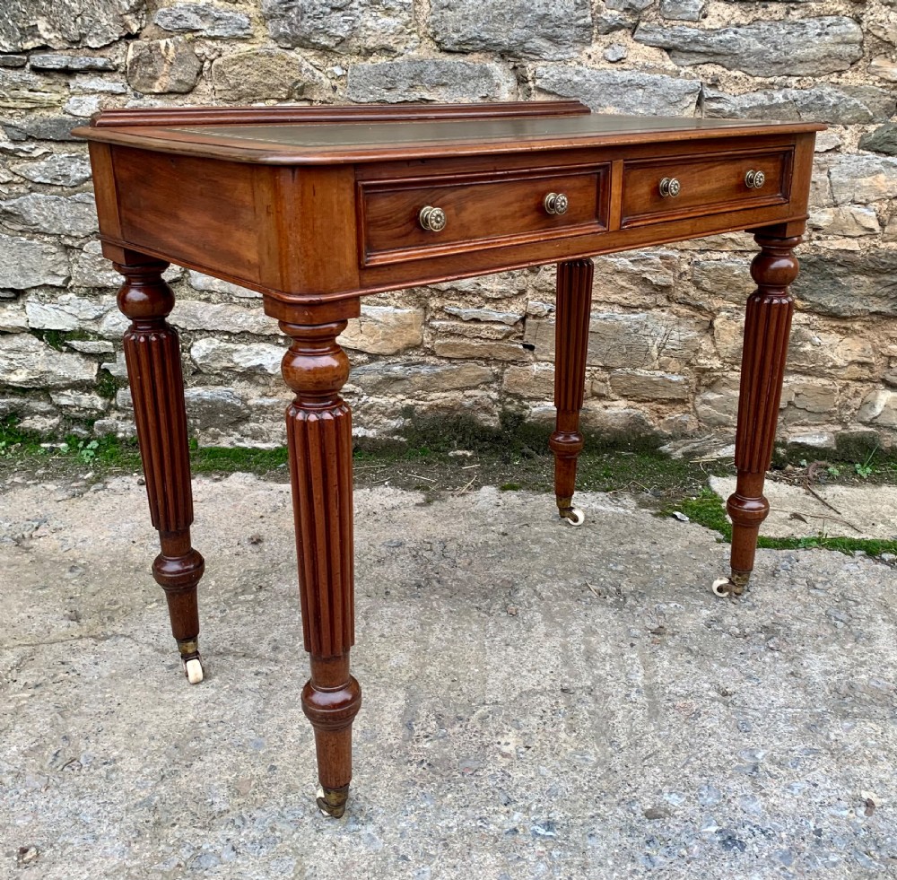 Antique Regency Mahogany Writing Table View XVIII