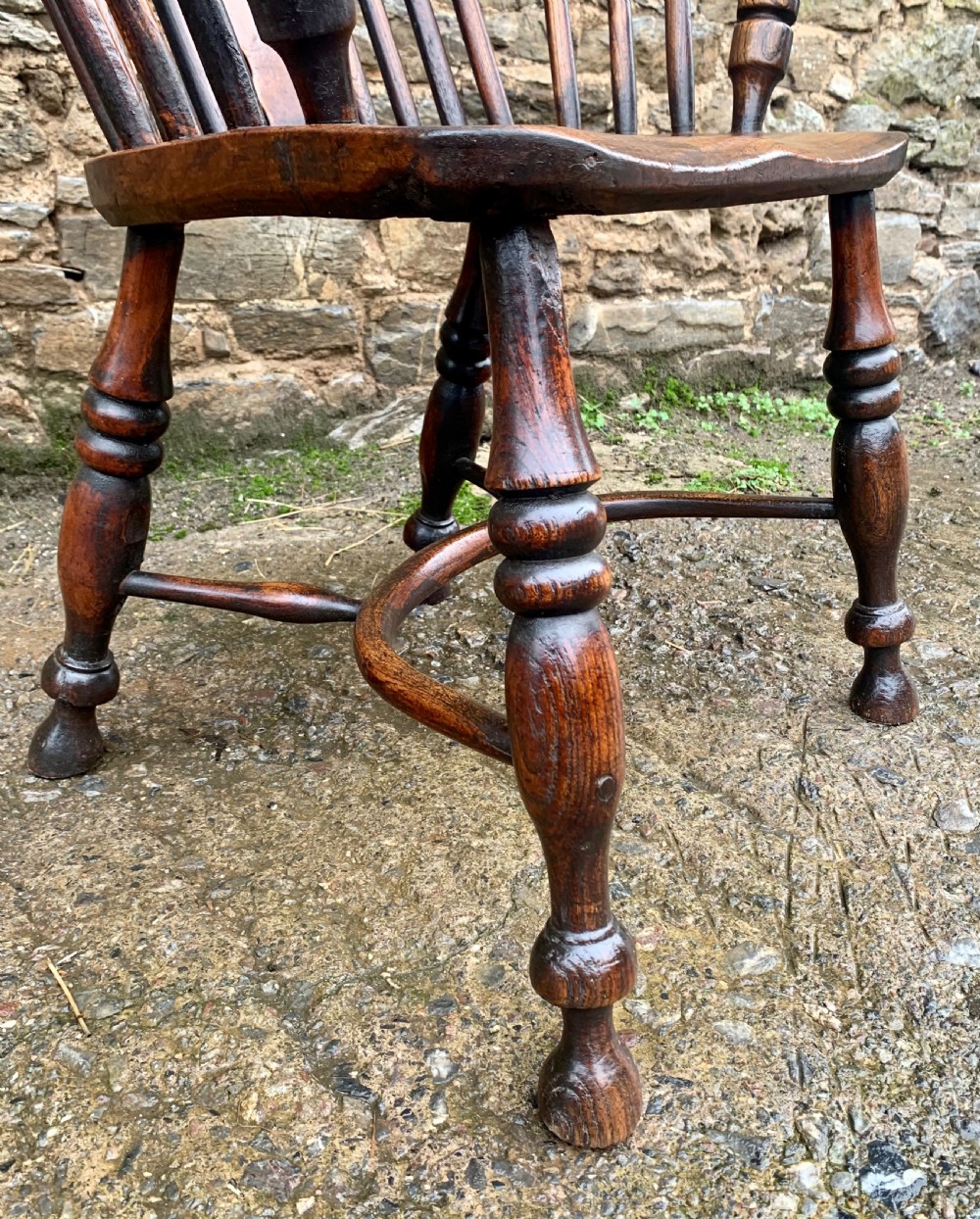 Antique Windsor Chair with Crinoline Stretcher View XVII