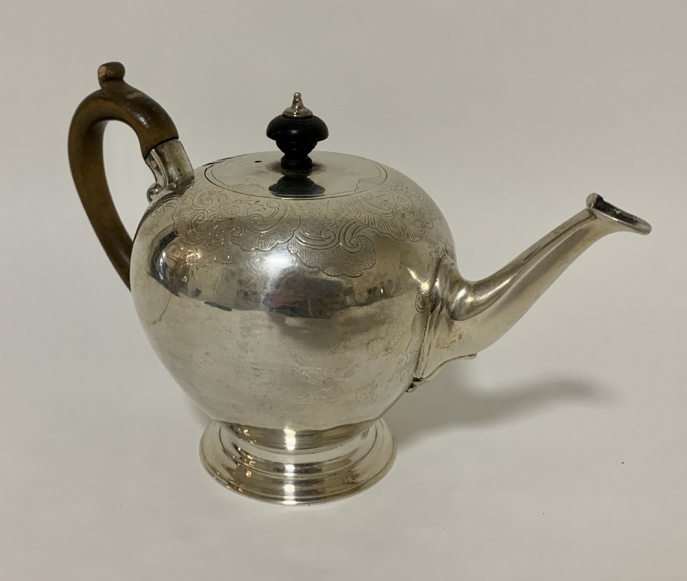 Antique Georgian 18th Century Solid Sterling Silver Teapot View V
