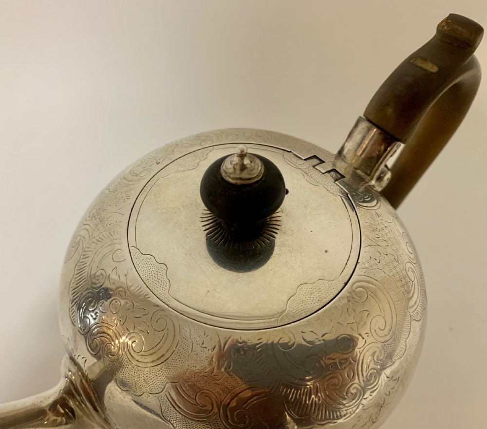 Antique Georgian 18th Century Solid Sterling Silver Teapot View IX