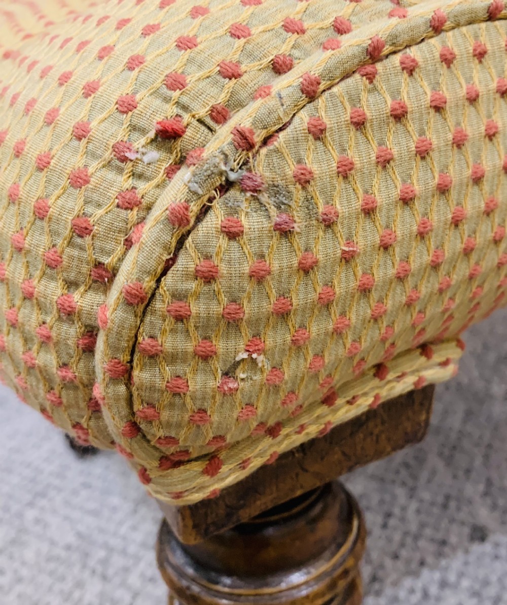 Antique Victorian Upholstered Slipper Chair View XII