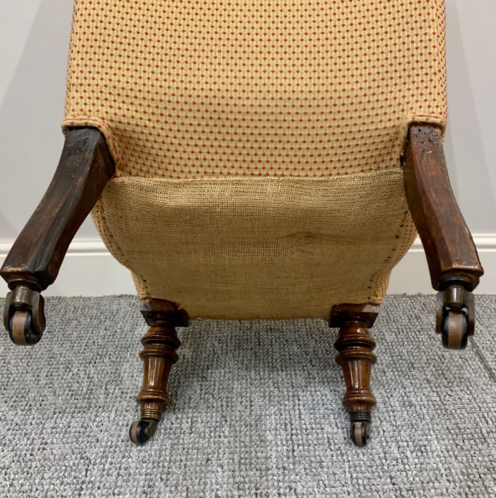 Antique Victorian Upholstered Slipper Chair View XV