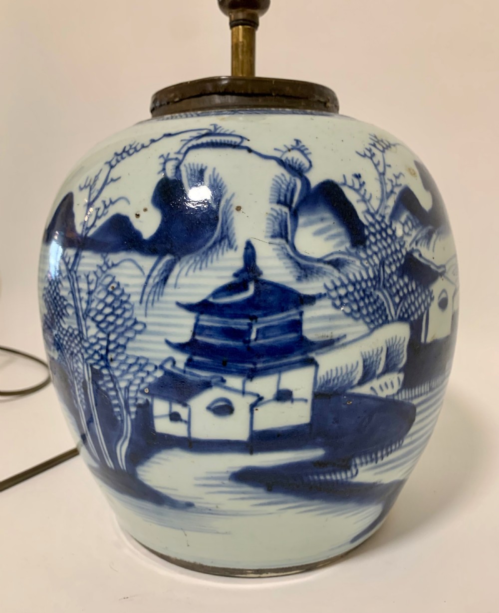 Antique Chinese Ginger Jar Table Lamp View IV