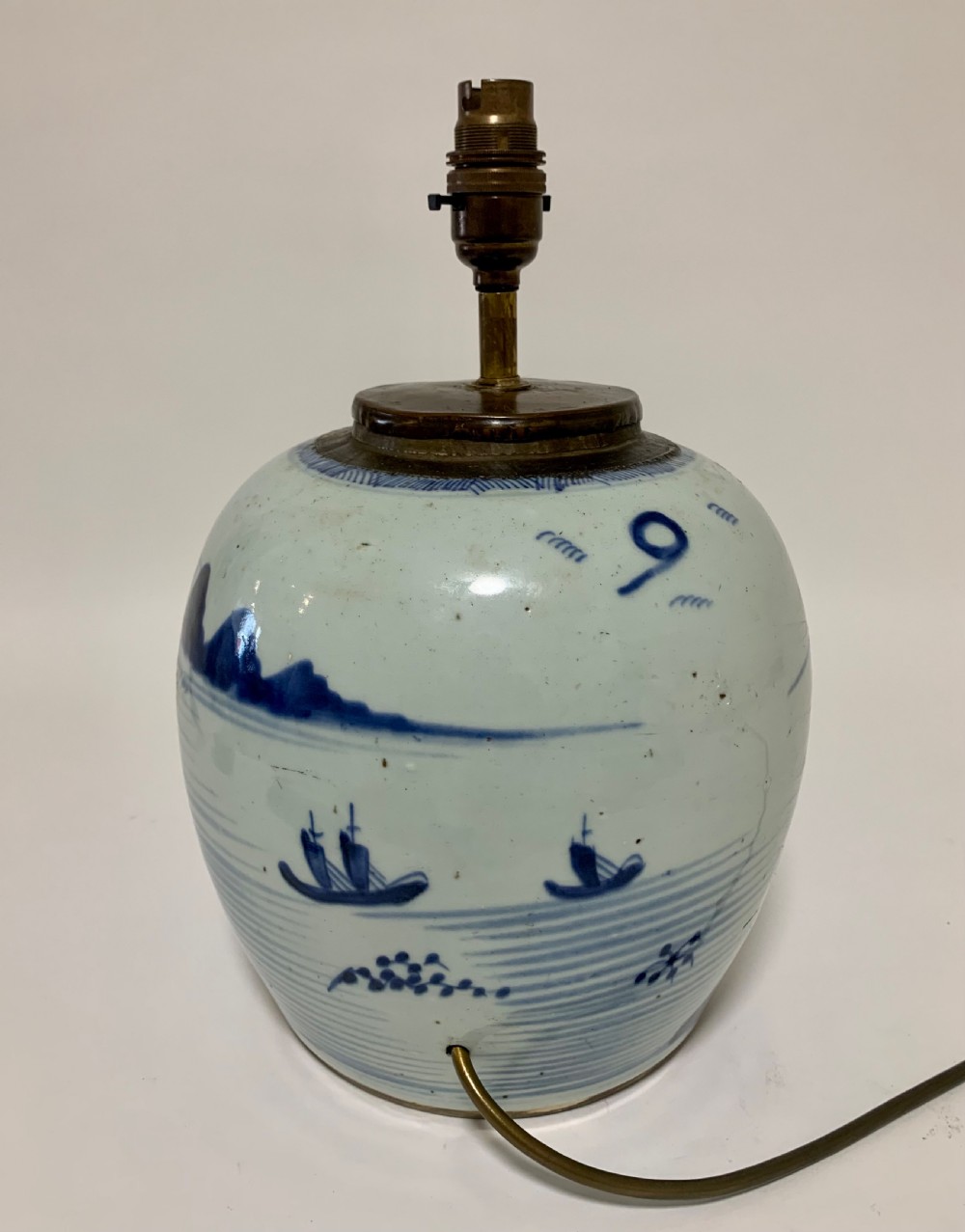 Antique Chinese Ginger Jar Table Lamp View V