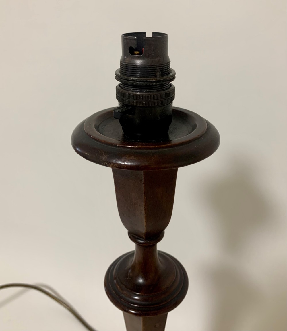Antique Mahogany Table Lamp View V